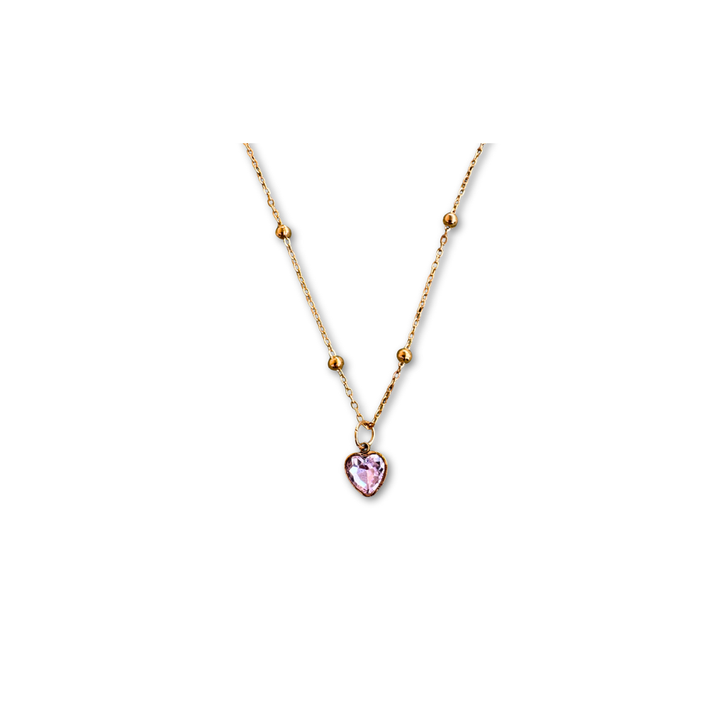 Divine Heart in Pink Necklace