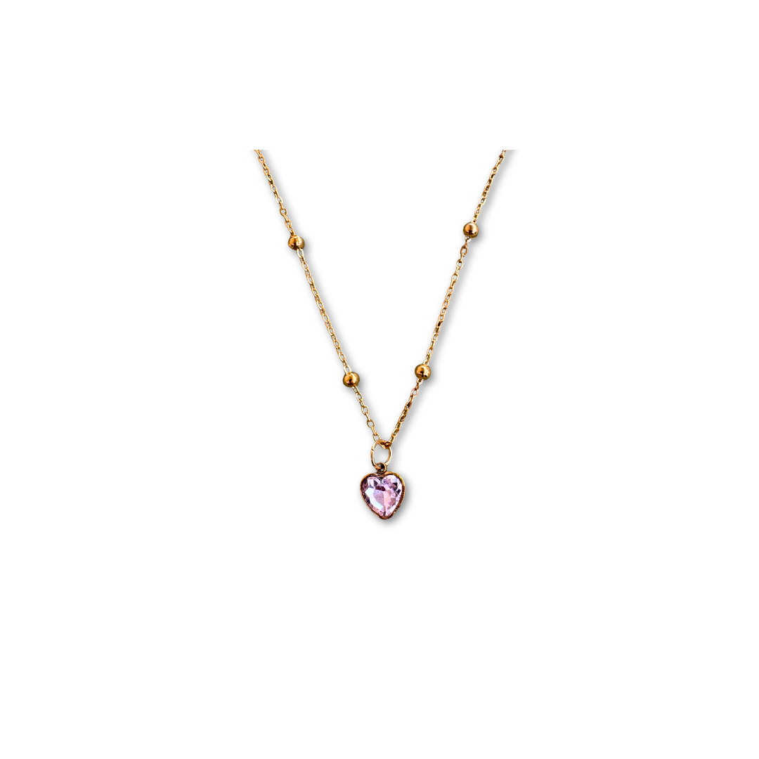 Divine Heart in Pink Necklace