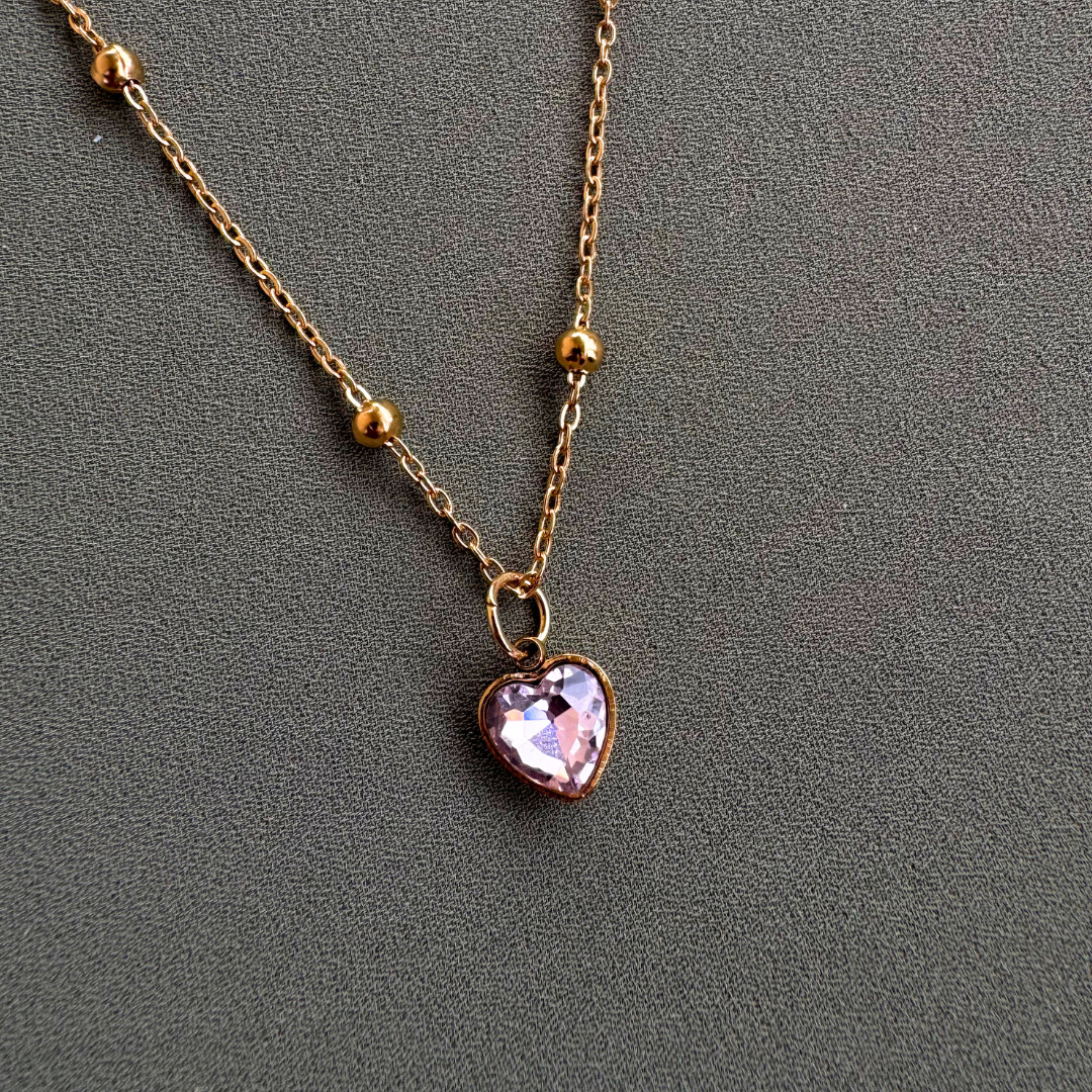 Divine Heart in Pink Necklace