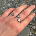 Stardust adjustable crystal ring in silver – Feminine Creatures