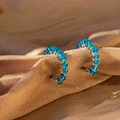 Neptune earrings with blue crystals – Feminine Creatures
