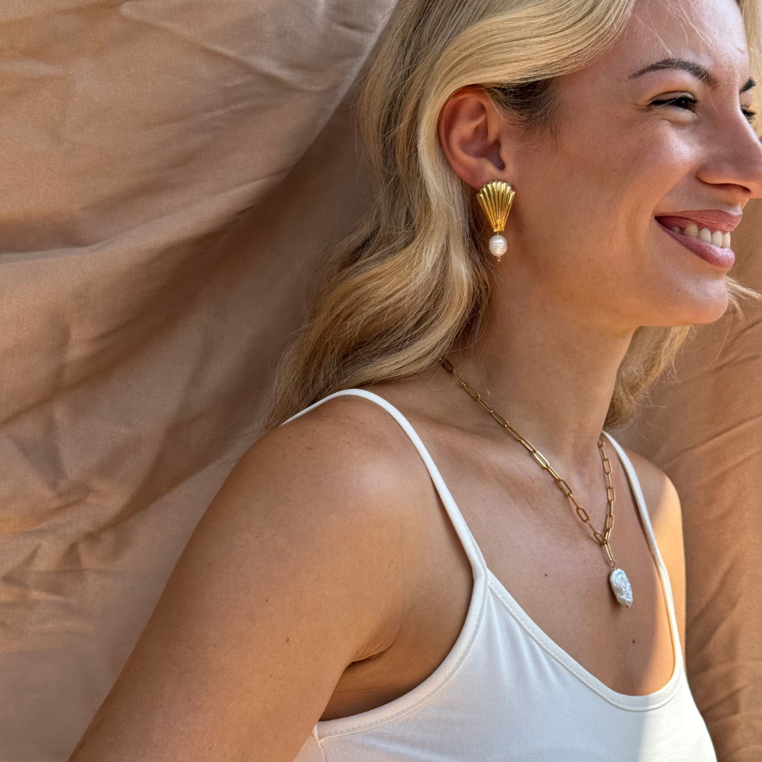 Κολιέ με μαργαριτάρια Halo