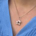 The Moonflower necklace with pearl flower – Feminine Creatures