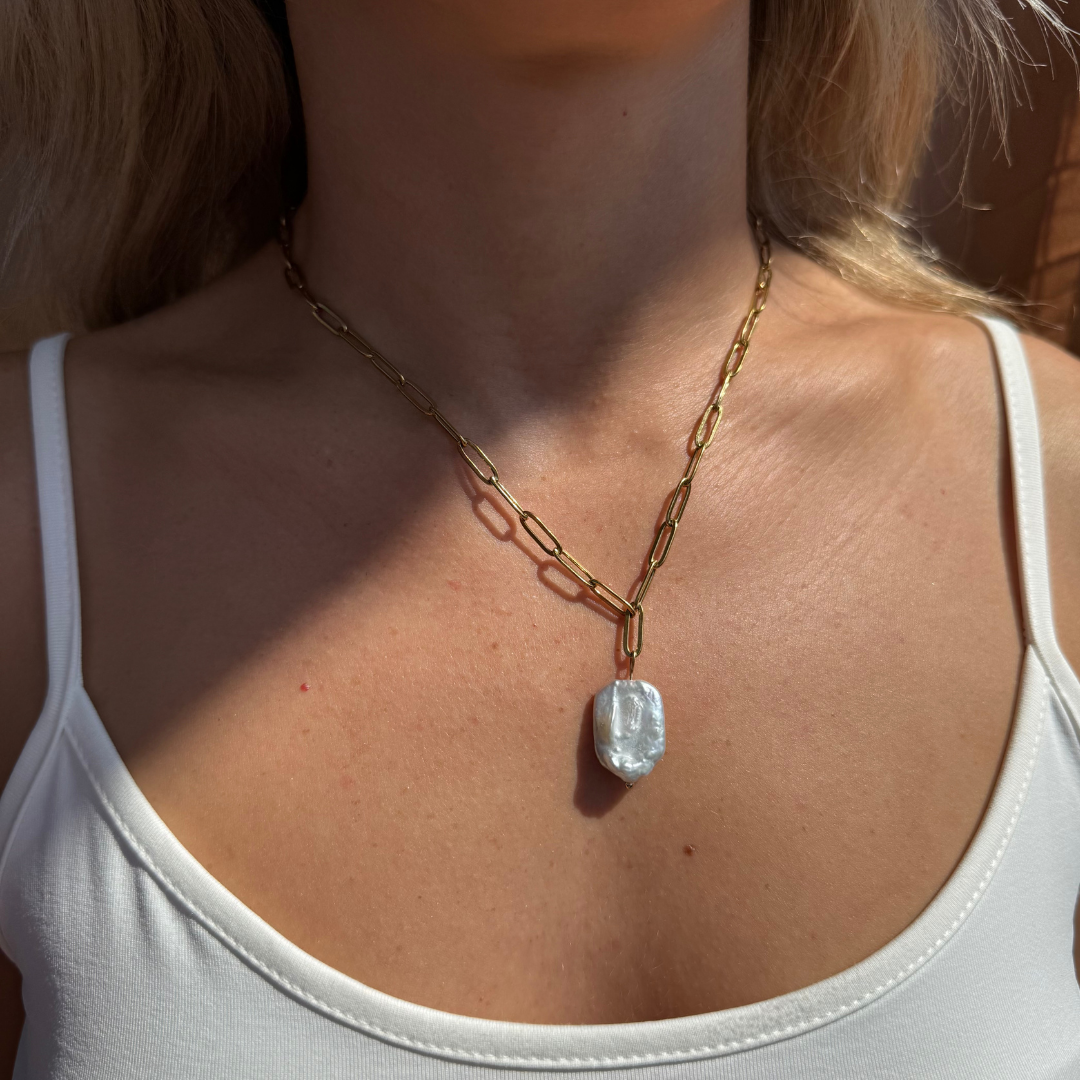 Κολιέ με μαργαριτάρια Halo