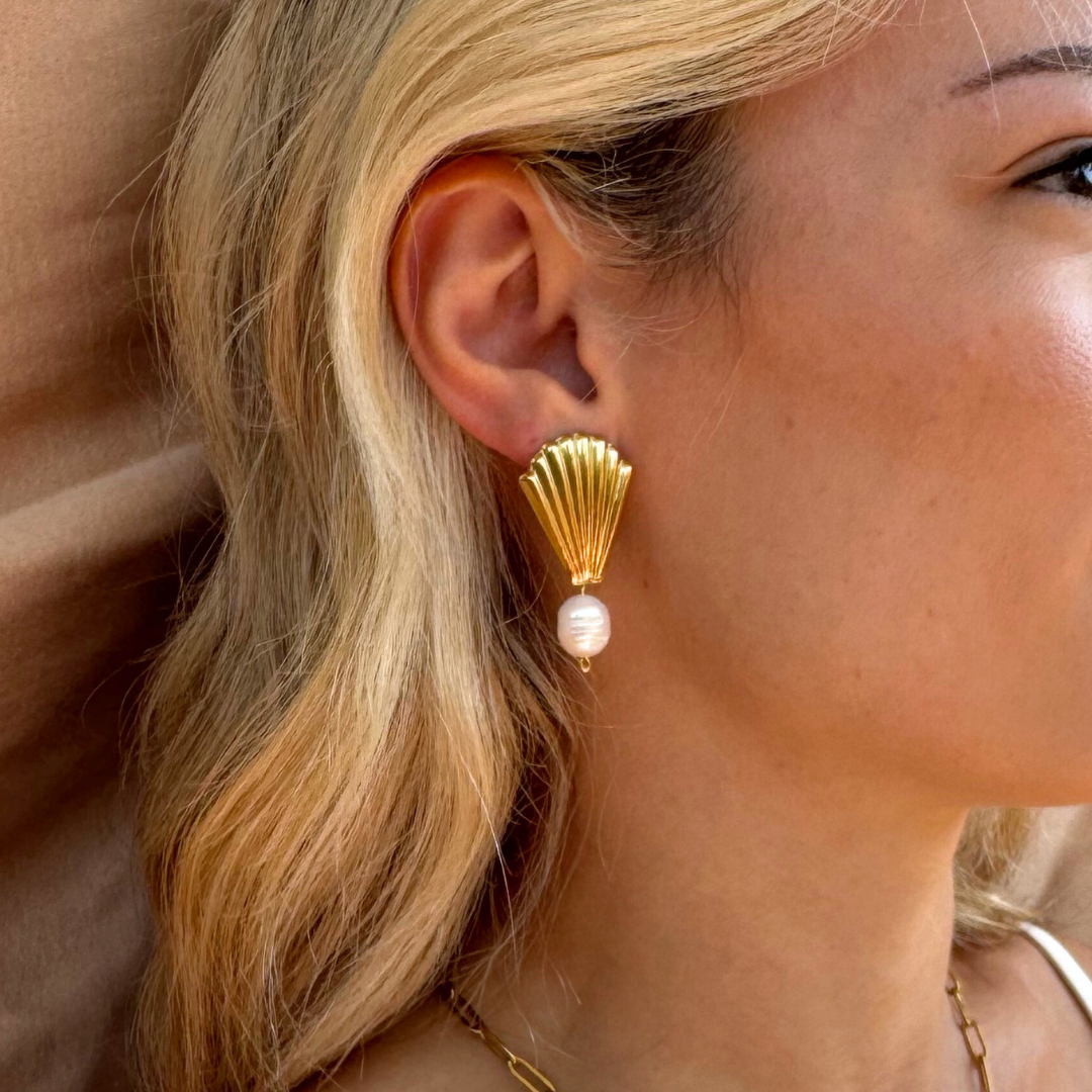 Χρυσά σκουλαρίκια Theia 