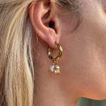 Champagne Bubbles earrings with crystal and pearls – Feminine Creatures