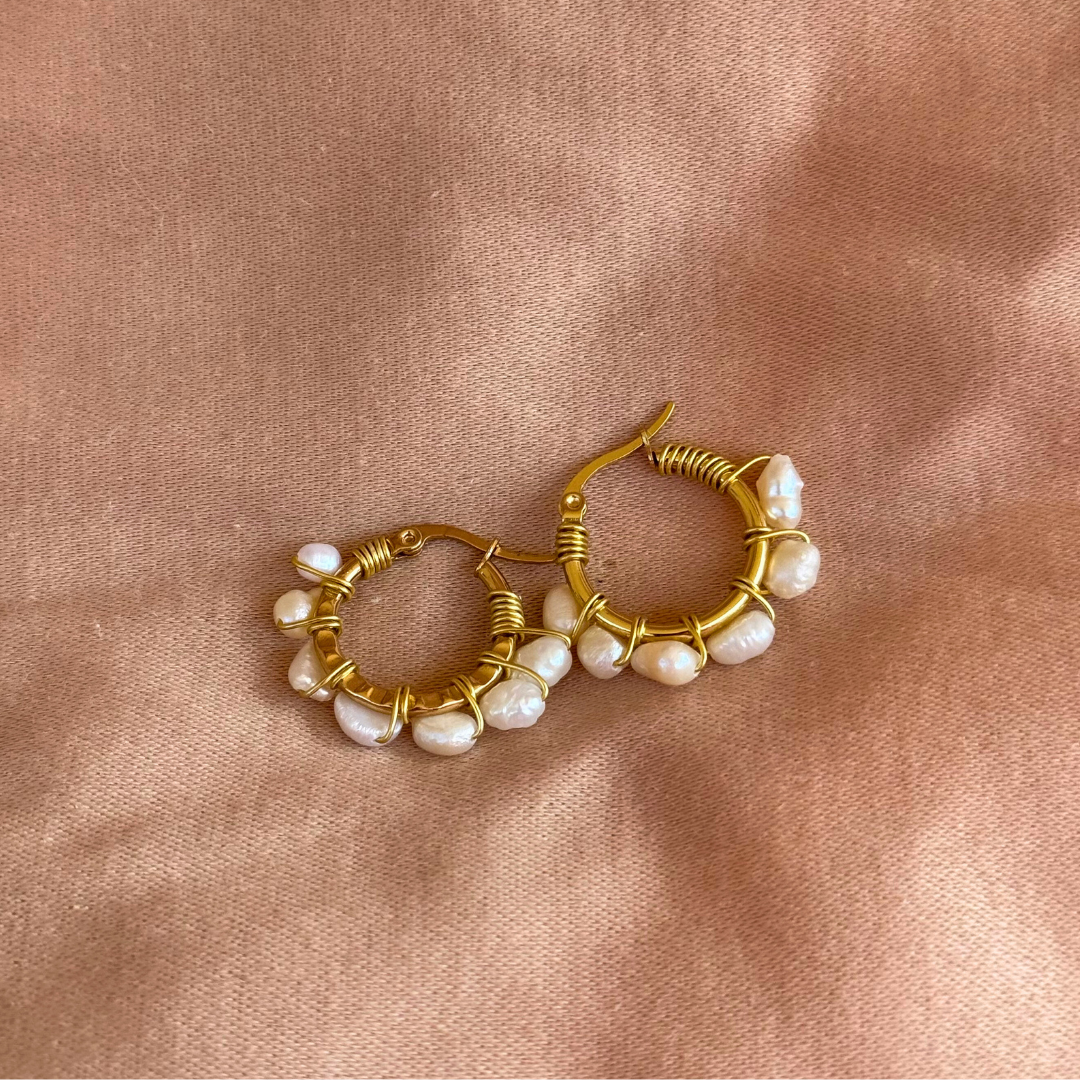 Σκουλαρίκια Halo από Μαργαριτάρια