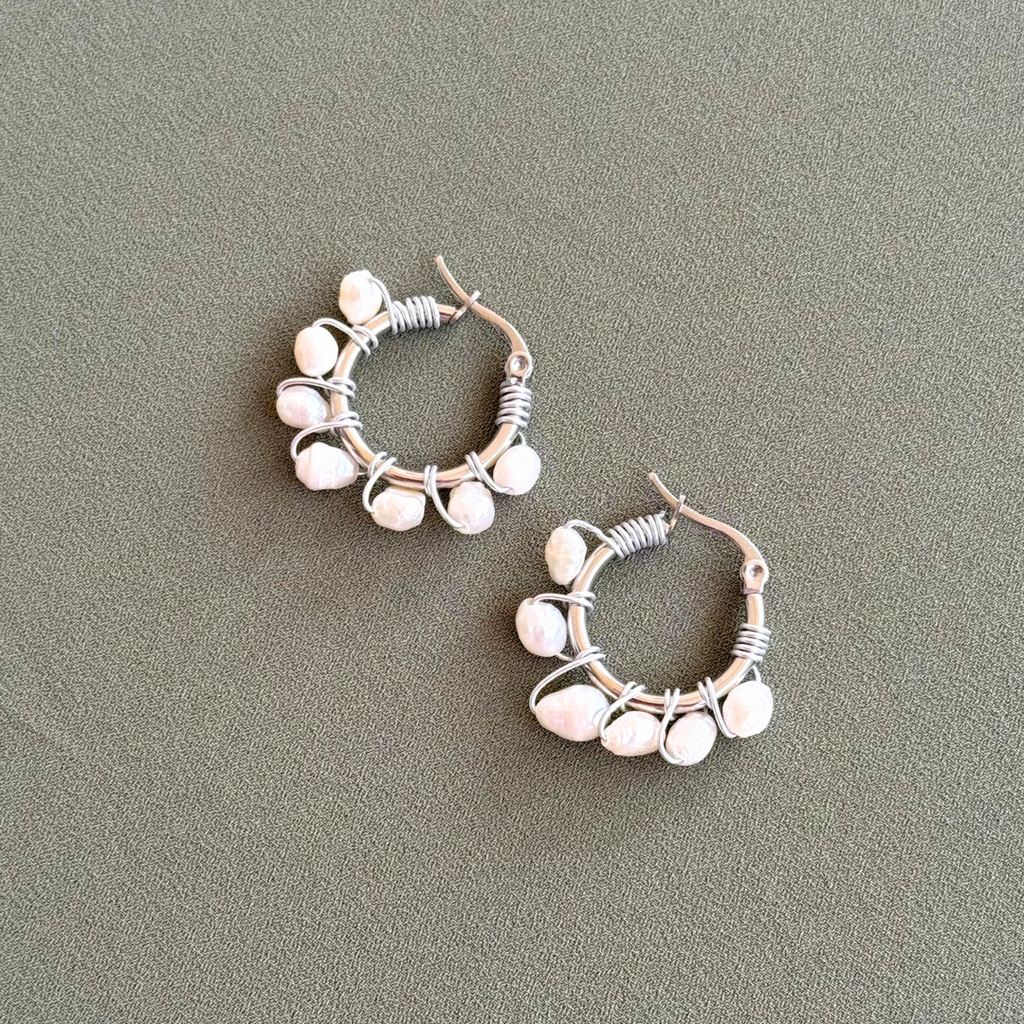 Σκουλαρίκια Halo από Μαργαριτάρια