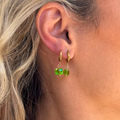 Forest Muse earrings with green crystal – Feminine Creatures