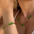 Forest Muse bracelet with green crystals – Feminine Creatures