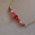 Rosefire necklace with red, purple and orange crystals – Feminine Creatures