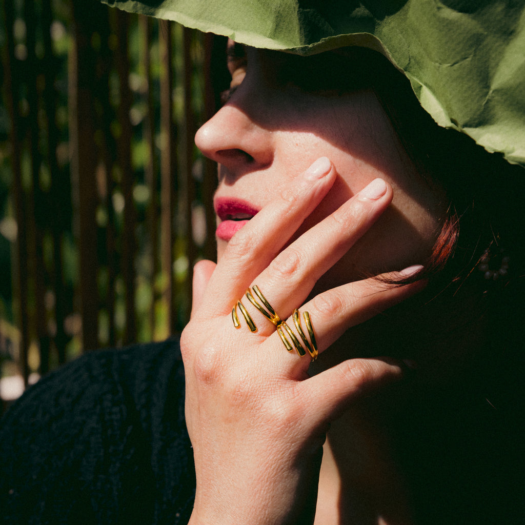 Infinite Embrace adjustable crystal ring – Feminine Creatures