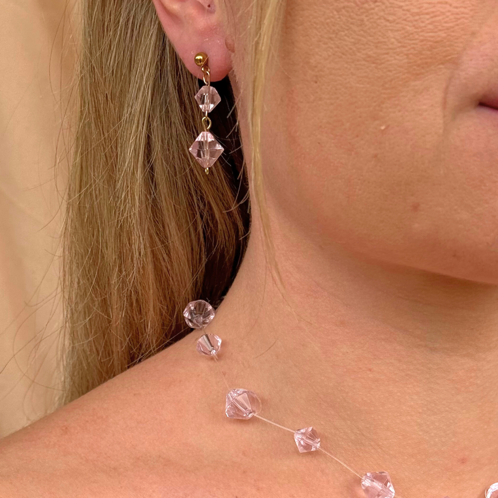 Σκουλαρίκια Ροζ Σύννεφο