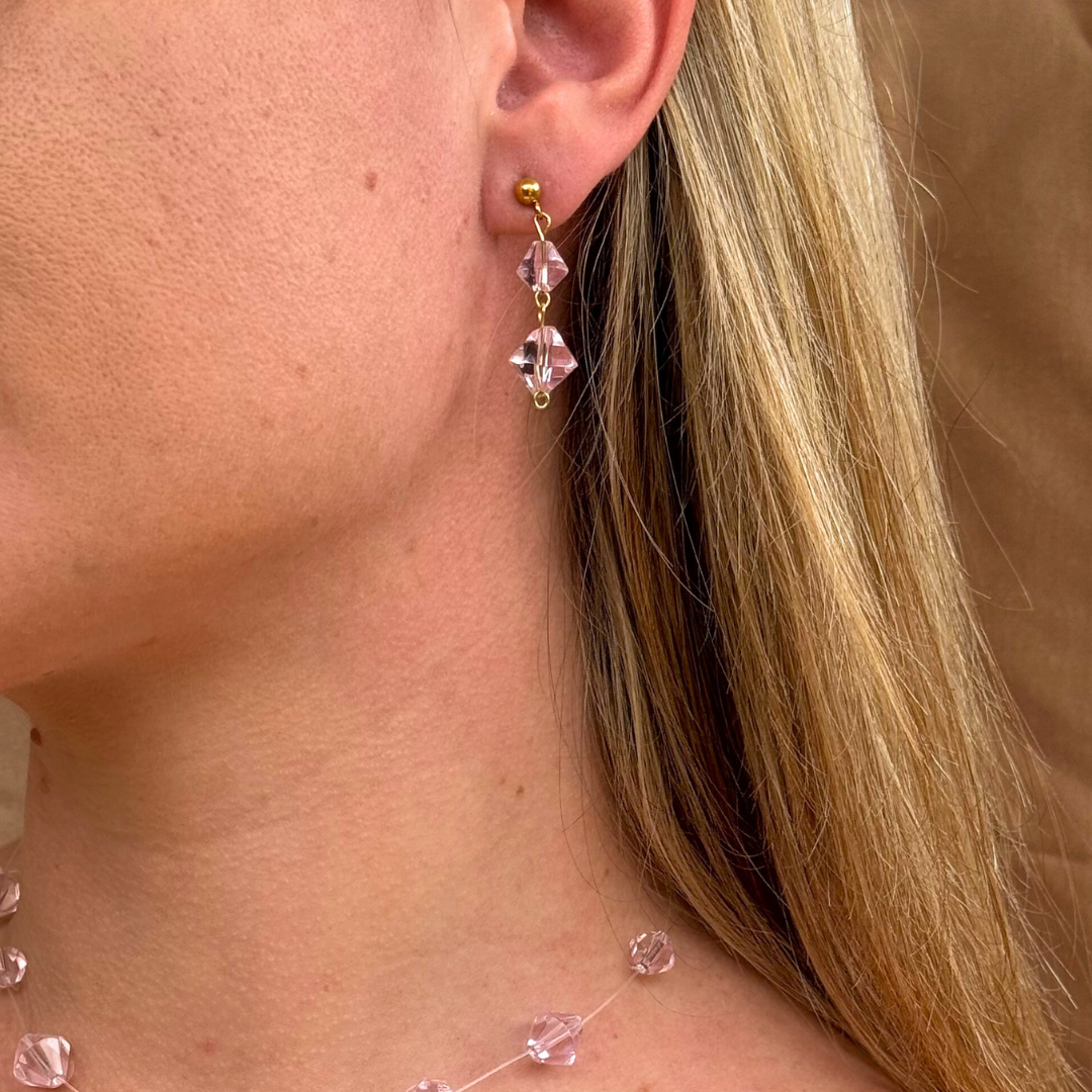 Σκουλαρίκια Ροζ Σύννεφο