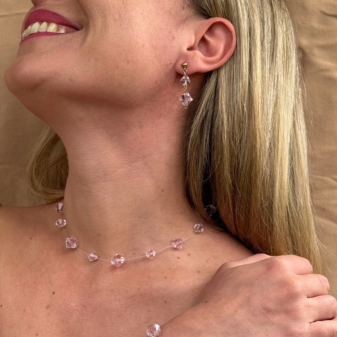 Σκουλαρίκια Ροζ Σύννεφο