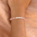 Rosy Dream bracelet with pink crystals and pearls – Feminine Creatures