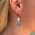 Rainfall earrings with blue crystals and pearls – Feminine Creatures