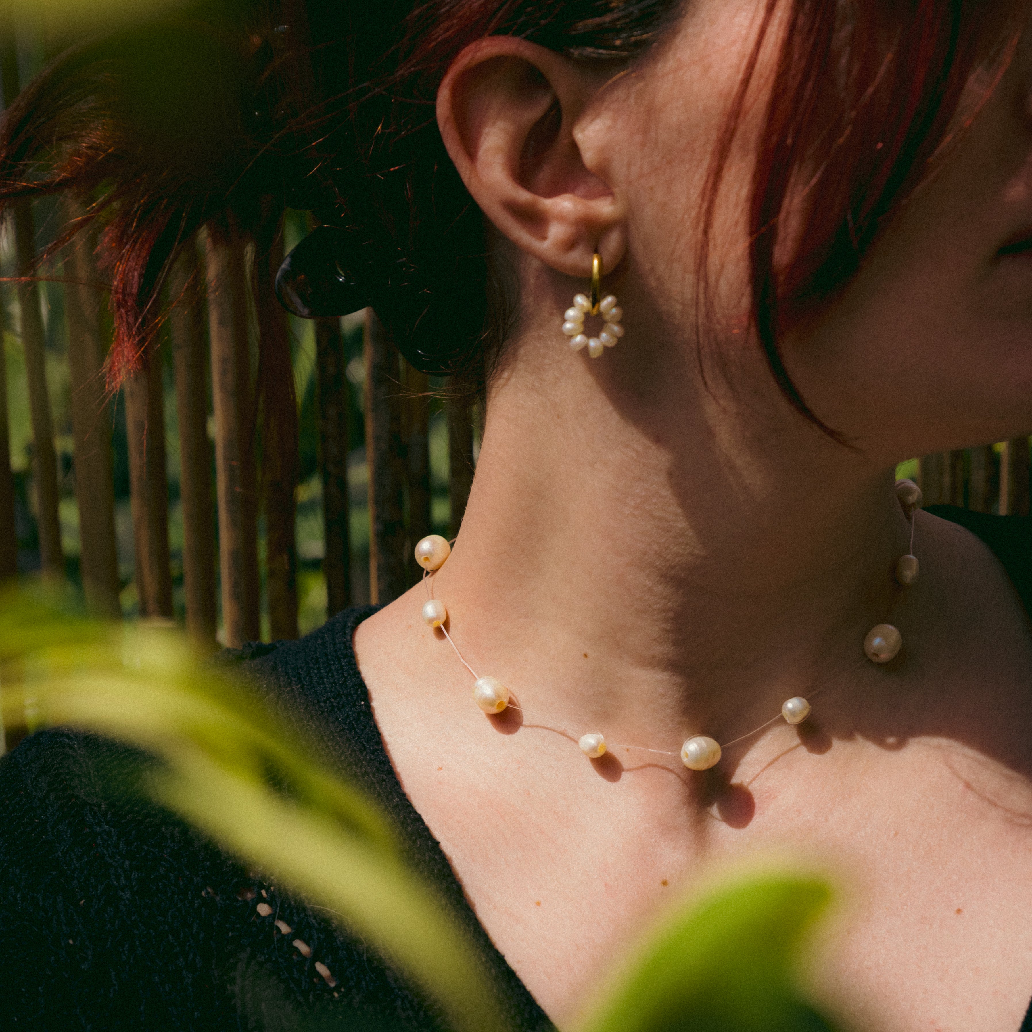 Handmade Eleana floating pearl necklace – Feminine Creatures