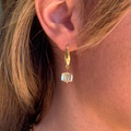 The Clarity earrings with crystal cube – Feminine Creatures