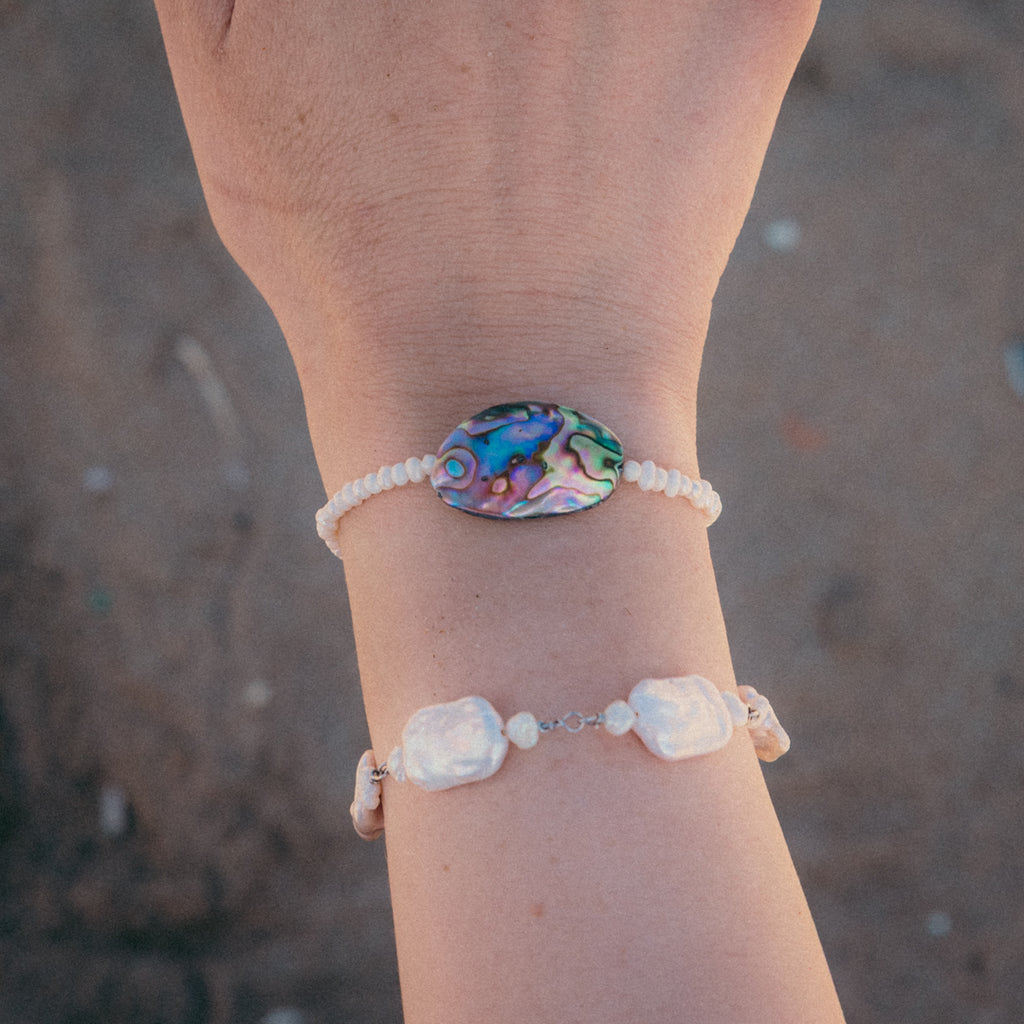 Handmade Meltemi abalone shell pearl bracelet – Feminine Creatures