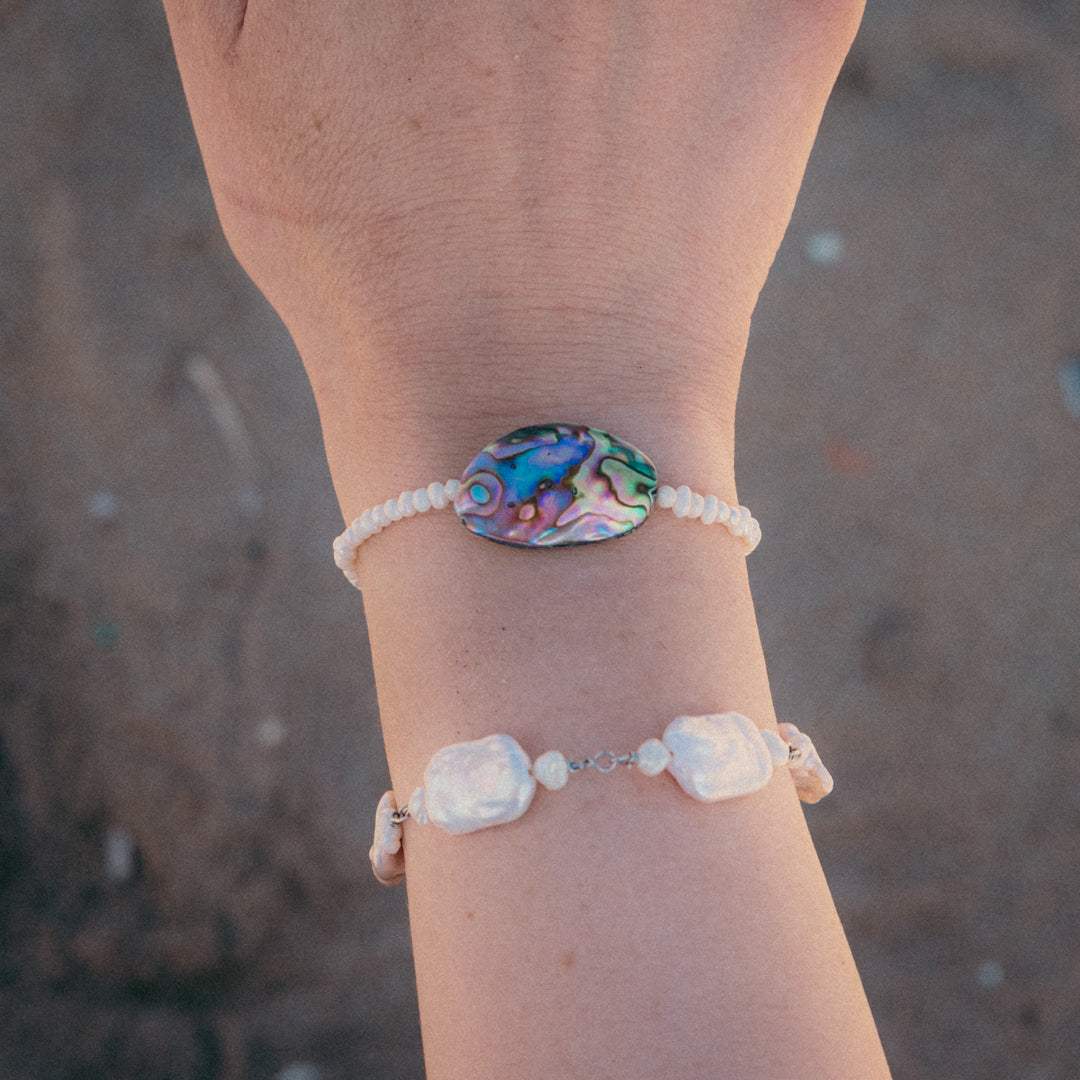 Handmade Meltemi abalone shell pearl bracelet – Feminine Creatures