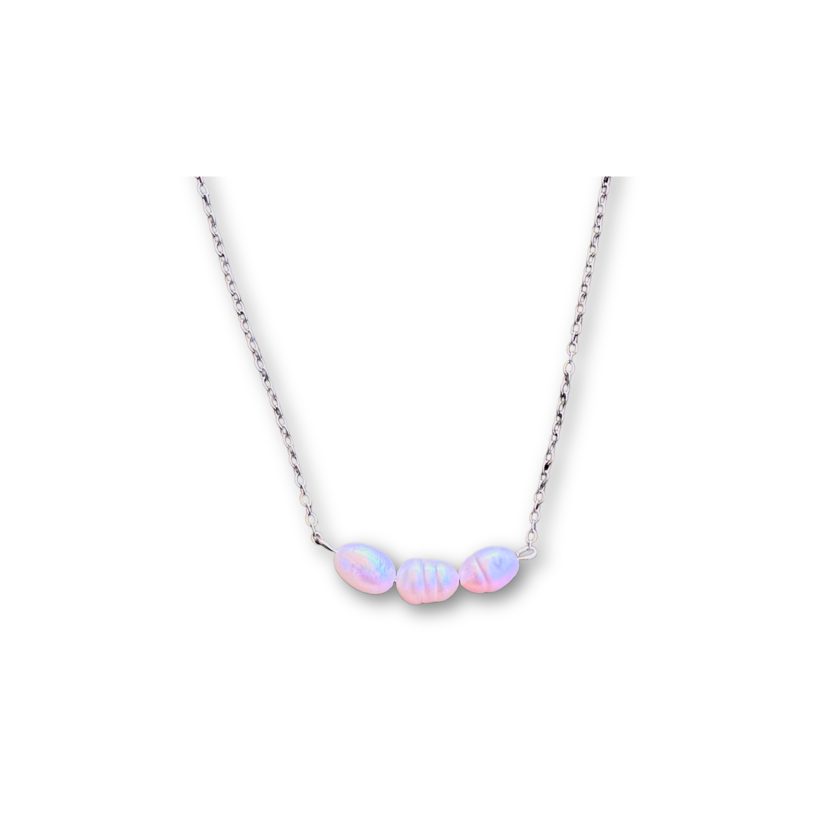 Three Wishes necklace worn by a model – Feminine Creatures