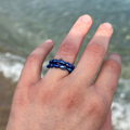 Midnight Pearl ring with midnight blue pearls – Feminine Creatures