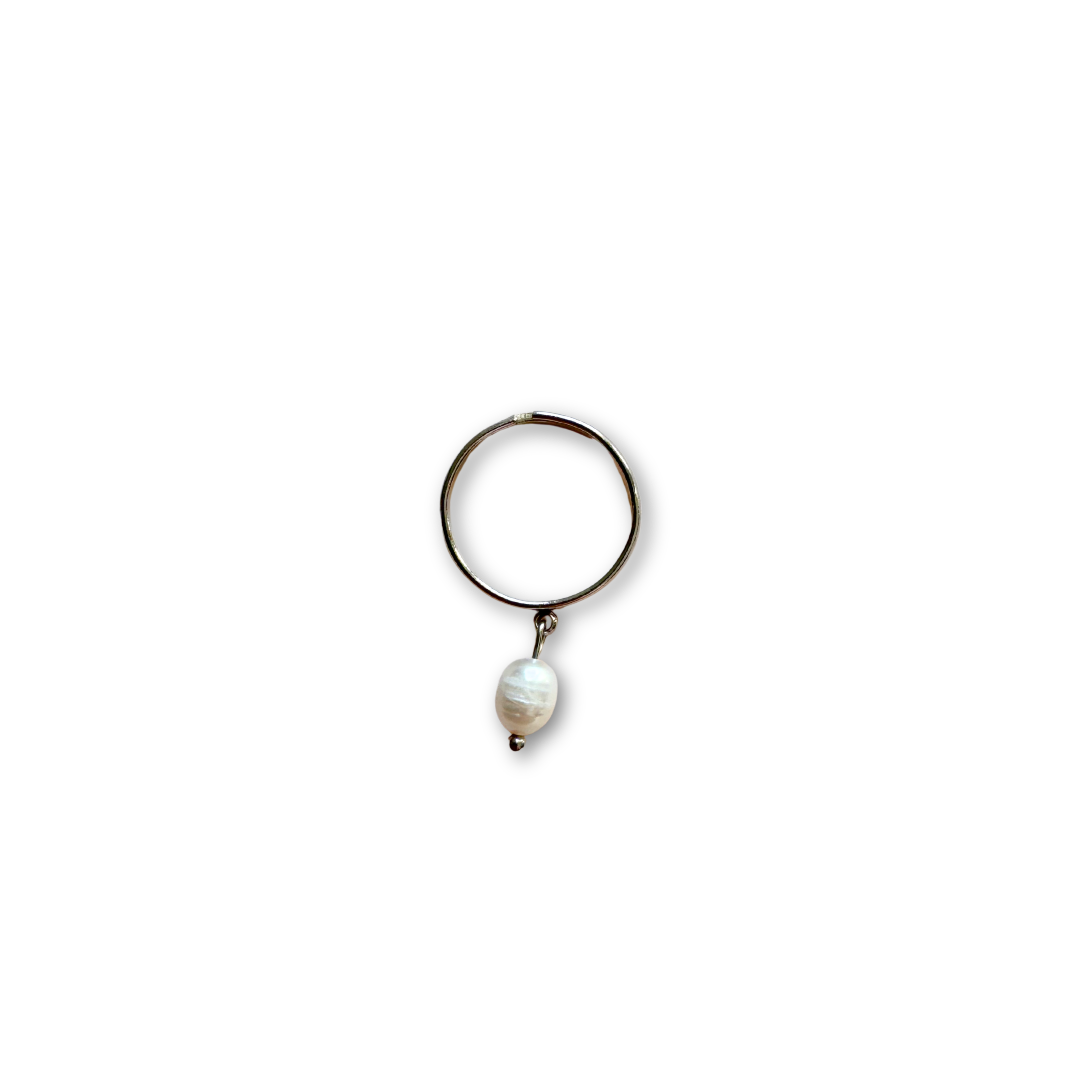 Handmade Nephele dangling pearl silver ring – Feminine Creatures