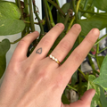 Three Wishes ring with three pearls in gold – Feminine Creatures