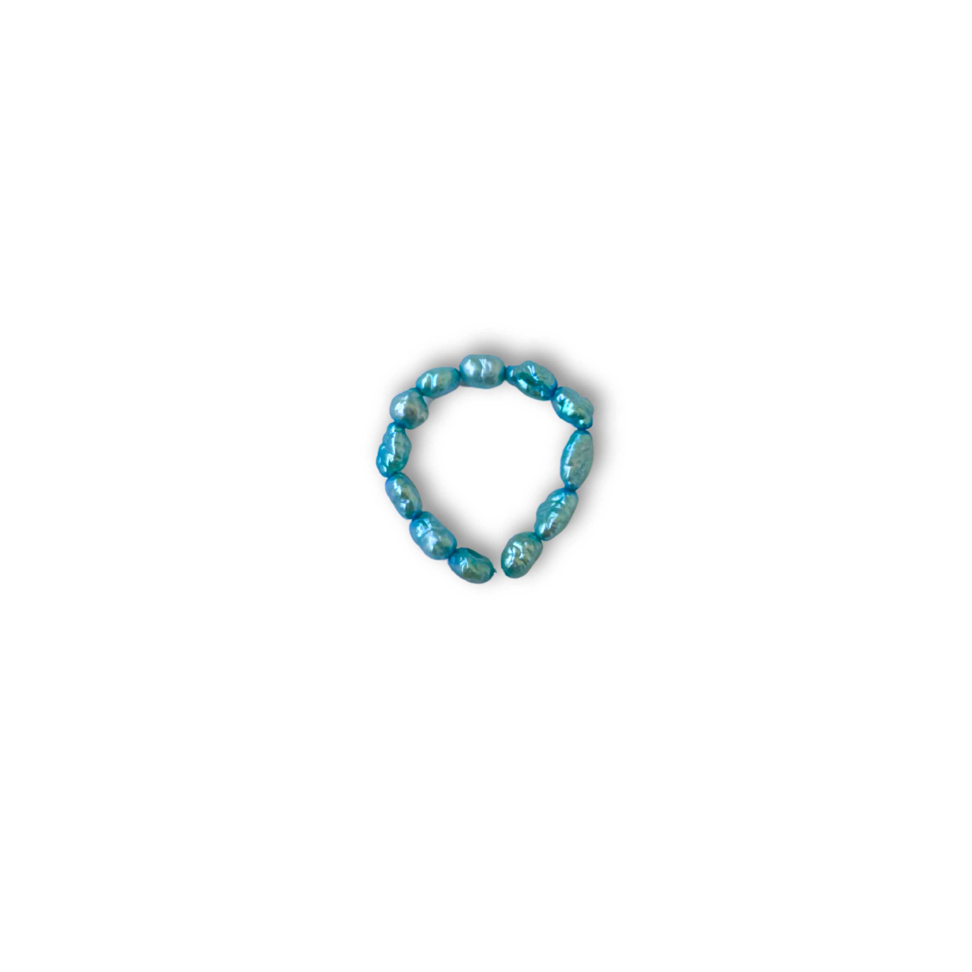 Seafoam Pearl ring worn on a hand – Feminine Creatures