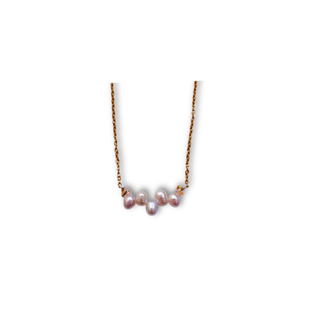 Handmade Irene white pearl gold necklace – Feminine Creatures