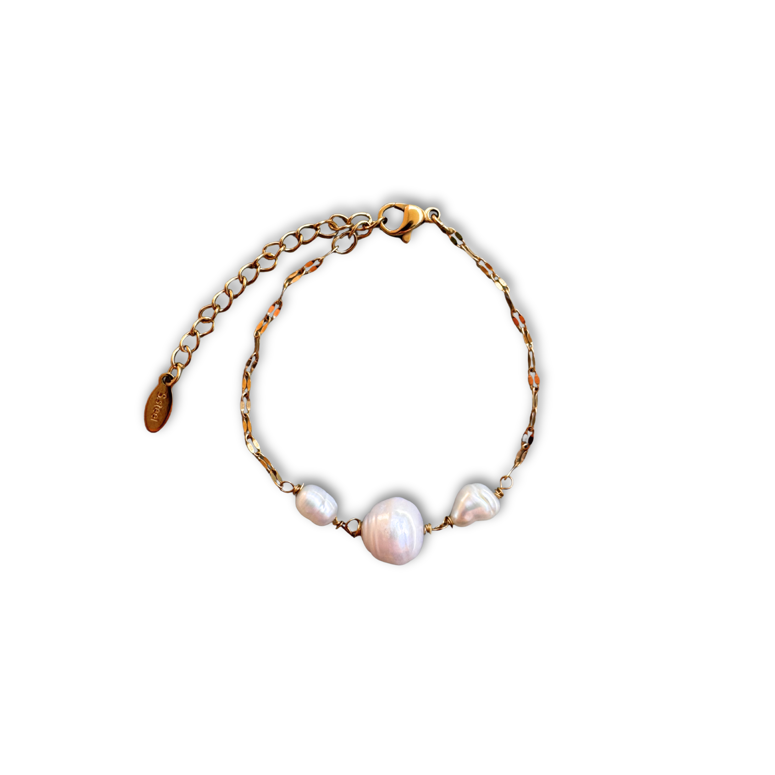 Handmade Herema gold three pearl bracelet – Feminine Creatures