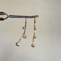 Kyma gold earrings with freshwater pearls – Feminine Creatures