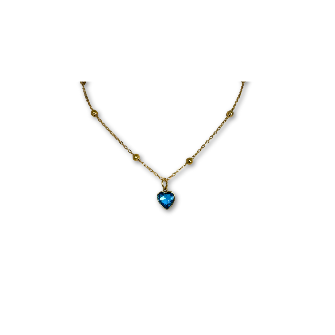 Divine Heart in Blue Necklace